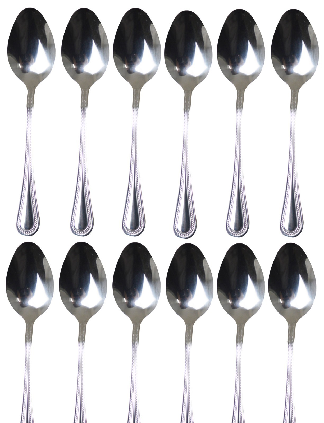 Bead Pattern Tea Spoons Sunnex Pack of 12 Restaurant Cutlery 145mm