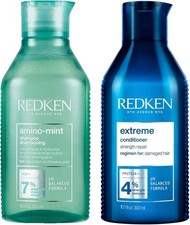 REDKEN Amino Mint Shampoo and Extreme Conditioner 300ml 2 pack