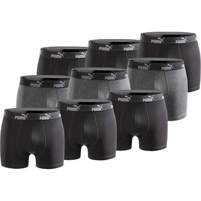 Puma Herren Boxershorts Unterhosen Boxer 9er-Pack Set Schwarz/Grau