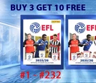 PANINI EFL 2025/26 STICKER COLLECTION #1 - #232 updated 08/02/26
