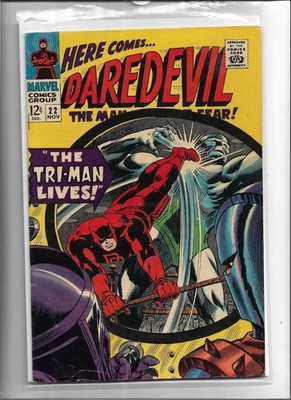 DAREDEVIL #22 1966 FINE-VERY FINE 7.0 1190 TRI-MAN
