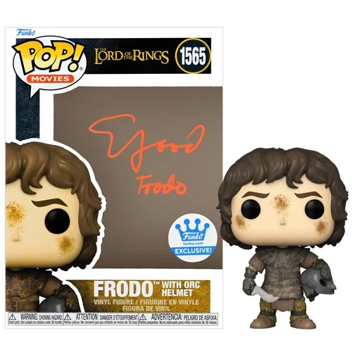 Elijah Wood Autographed Lord of the Rings Frodo Orc Helmet POP Vinyl Figure 1565