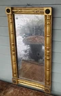 * Gold Gilt American Federal 1820 Antique Mirror Looking Glass 31-5/8" × 16-1/2"