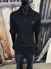 Lacoste Short Sleeve Black  Yellow Polo Shirt Size 9 4XL NWT 135 Slim Fit