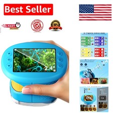 4K Handheld Microscope for Kids - Inspiring STEM Toy 3-12 with 12 Slides