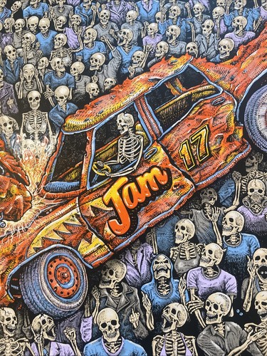 CAL JAM 2017 Gig Poster Numbered 91/111 Signed EMEK Foo Fighter Queens Stone Age - Picture 12 of 13