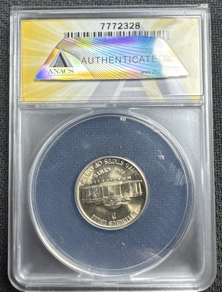 1943 D Jefferson Nickel Doubled Die - ANACS MS 65 5.5 Steps - DDR-004 - Image 2 of 4