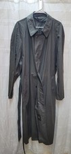 Hart Schaffner & Marx Gray Rain Repellent Belted Long Trench Coat Men's 44L