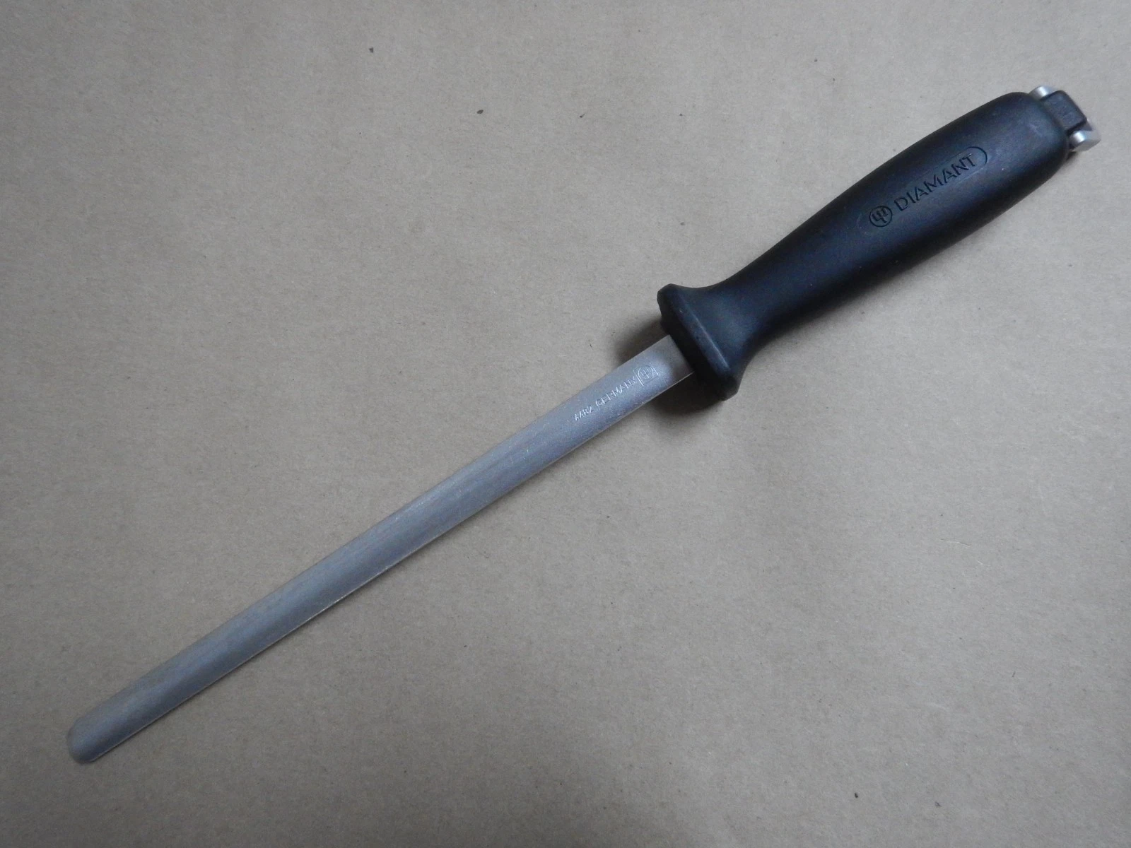 Vintage F Dick 4482 Diamant 9" Diamond Oval Knife Sharpening Steel 4482 Germany