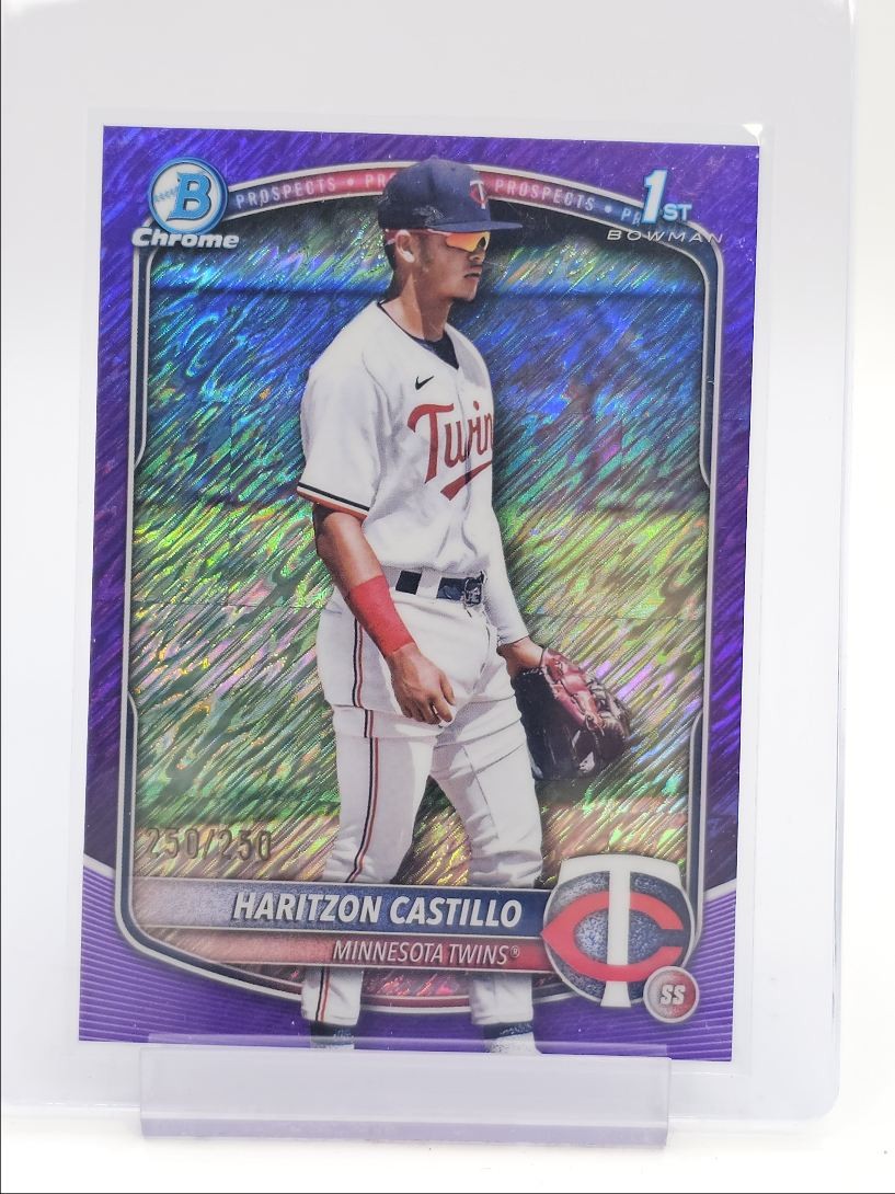 HARITZON CASTILLO 2025 BOWMAN CHROME 1ST PURPLE SHIMMER TWINS 250/250 Q2754
