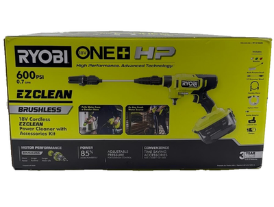 #ad RYOBI ONE HP Brushless EZClean 600 PSI 0.7 GPM Cordless Electric Power Cleaner $164.99