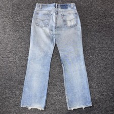 Vintage 80s Levi  s Orange Tab Relaxed Distressed Faded Blue Denim Jeans -Size 34