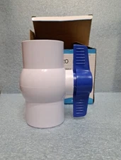 Hydra Pro 2" Slip PVC Ball Valve 2"×2" Slip Shut Off Valve Blue 