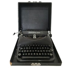 Vtg 40s Remington Rand Typewriter Deluxe Model 5 B1237617 with Case Made in USA thumbnail