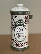 Grasslands Road OH NUTS 3pc. Ceramic Canister Decorative Jar