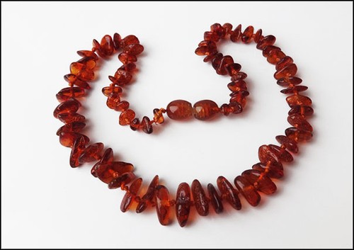 Genuine Cognac Blatic Amber Necklace - Choose quantyty 33cm - Picture 3 of 5