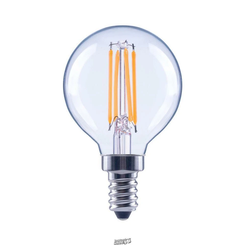 60-Watt Equivalent G16.5 Globe Dimmable Clear Glass Filament Vintage LED Light B - Image 4 of 4