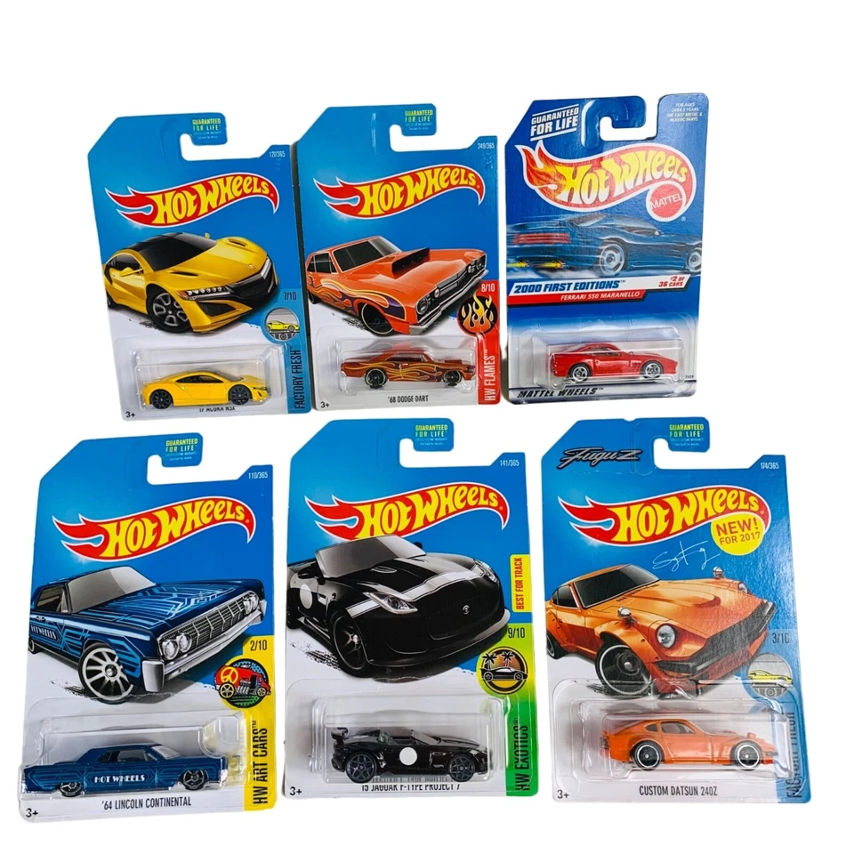 Hot Wheels Lote de 6 Die Cast Mattel Series Factory Fresh HW Art Exotics NUEVO Foto 4 de 4