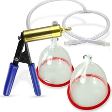 LeLuv Vacuum Breast Pump ULTIMA Handle Natural Body Enhancement Seamless Suction