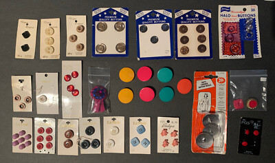 Lot Of Mixed Vintage Buttons, LaMode, Vogue Original, Etc