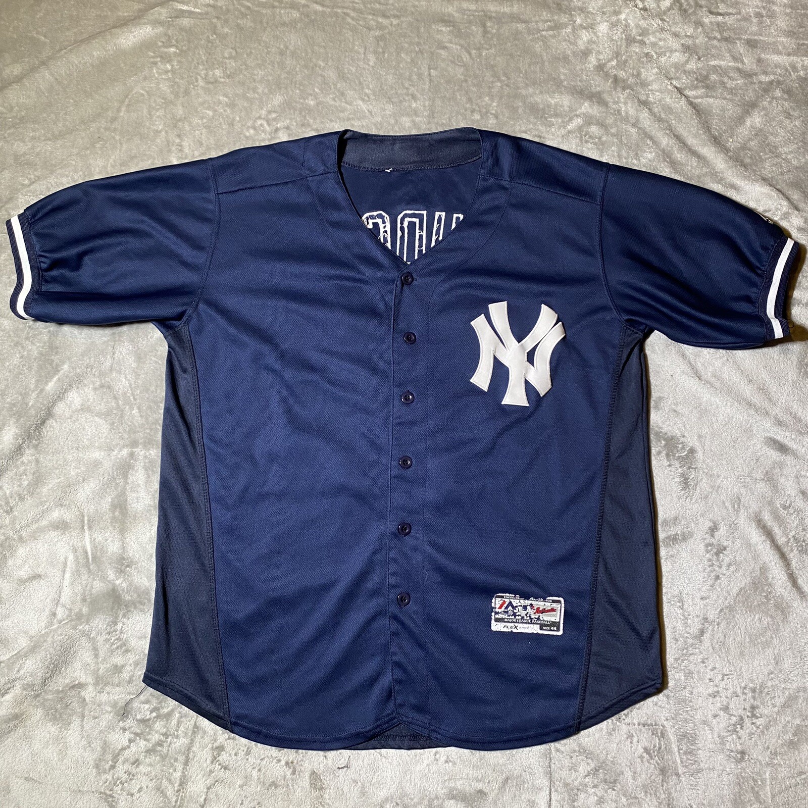 Aaron Judge Mens Size L MLB New York Yankees #99 Majestic Button Down Jersey 44