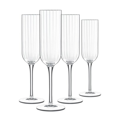 Luigi Bormioli Bach-Serie Sektglas 4er Set 210 ml Volumen High-Tech Glas