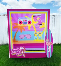 Malibu cafe Photo Booth, 6.3ft by 5.4ft, custom name, Malibu cafe photo box, lif