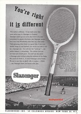 1951 Slazenger "Pick-Up" Tennis Racket Vintage Print Advertisement