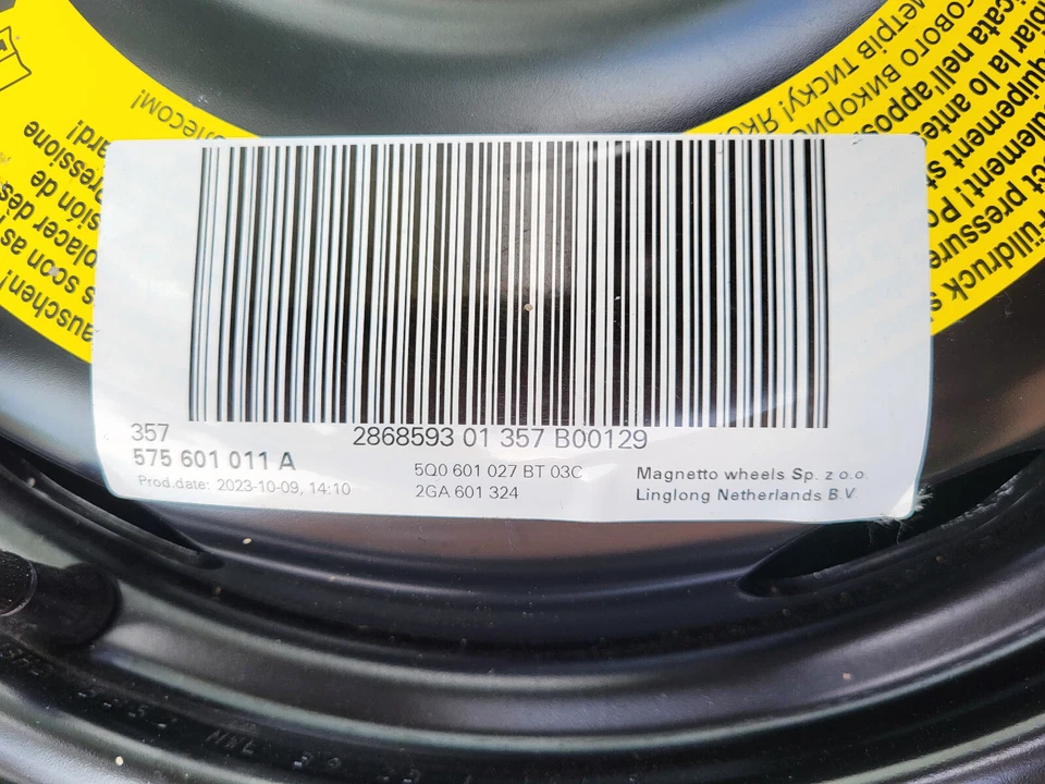 NOTRAD Ersatzrad 125/70 18 TIGUAN KODIAQ TARRACO  Reserverad NEU - Bild 3 von 4