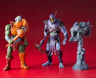 Masters of the Universe MOTU 200X He-Man Skeletor & Man At Arms & Geschütz lose