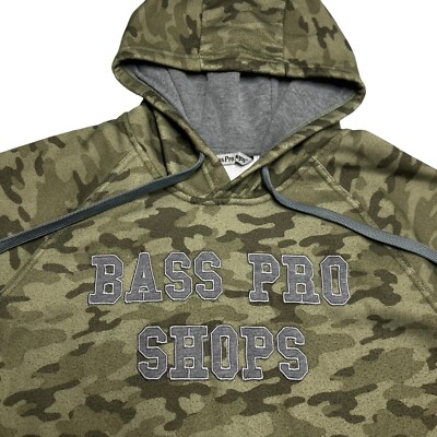 ウェア Bass Pro Shops Lightweight Camo Hoodie Bass Pro Shops Green Camouflage Long Sleeve Hoodie Men's Size L | eBay