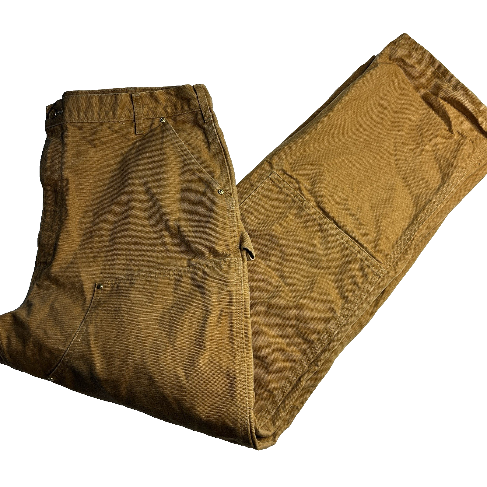 Vintage Carhartt Brown Double Knee Carpenter Work Pants 40x31.5 USA Made