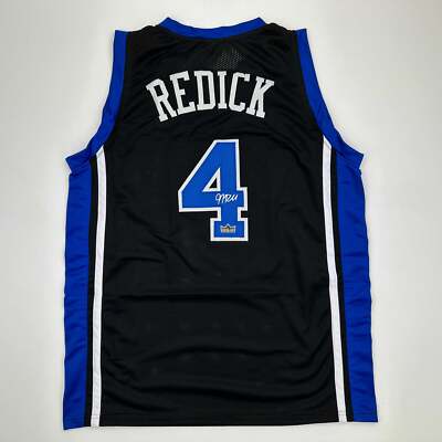 Facsimile Autographed JJ J.J. Redick Duke Black Reprint Jersey Size Men's XL