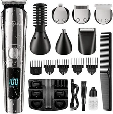 19-pc Beard Trimmer Grooming Kit with Hair Clippers Trimmers Electric Razor