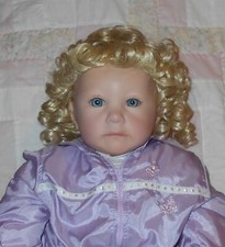 Kemper HEATHER Doll Wig SIZE 14/15 PALE BLONDE Various Lengths Loose Curls NWT