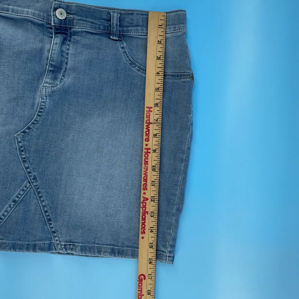 Arizona Jean Co. Denim Skirt Girls Youth Sz  20 1/2 Cotton Blend Blue Jean Mini - Image 4 of 4