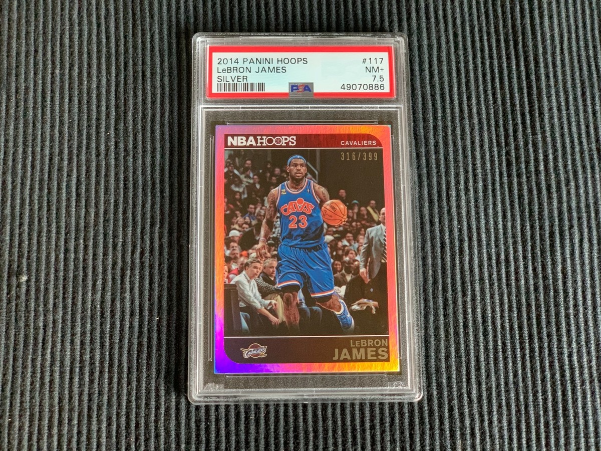 2014/15 PANINI HOOPS #117 LEBRON JAMES *HOLO #316/399 PSA 7.5 NM+*
