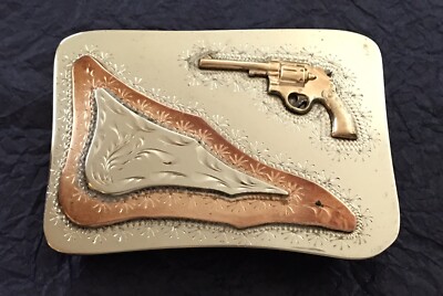 Awesome Old Vintage Silver Brass Revolver Gun Colt Smith Awesome Old Vintage Silver Brass Revolver Gun Colt Smith