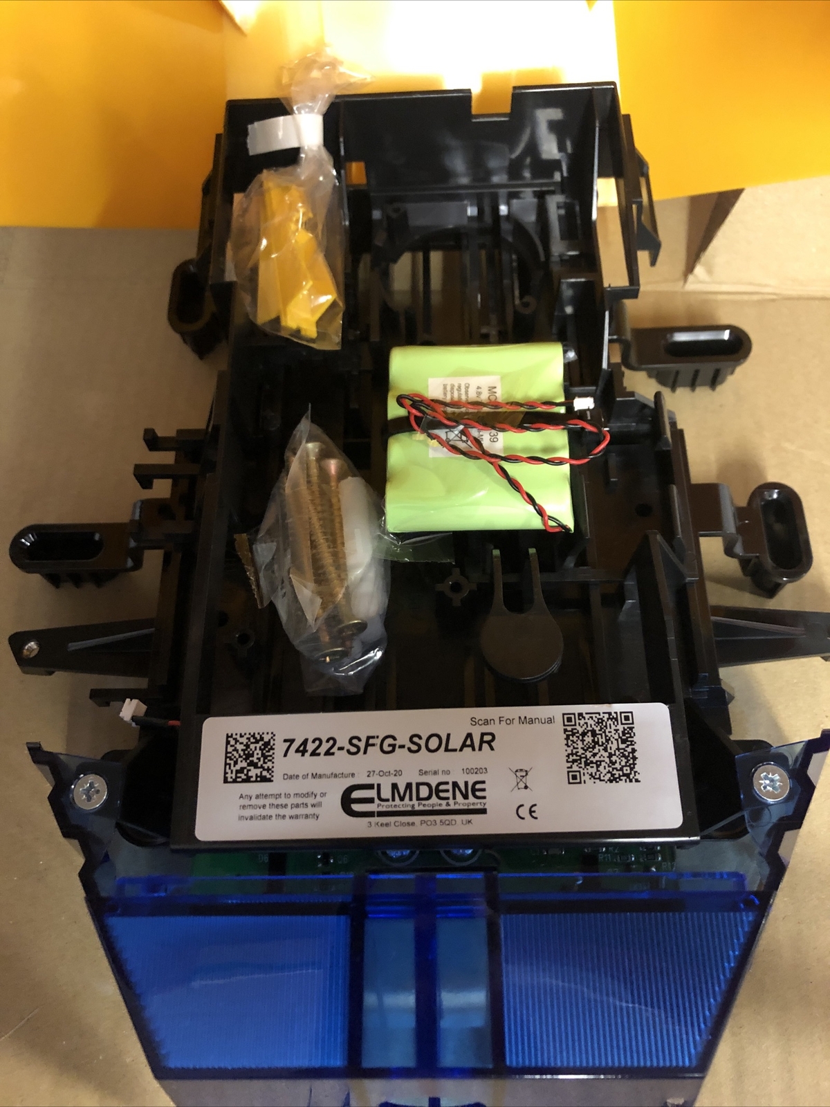 Elmdene ADT Dummy Alarm Box 7422SFG Solar Flasher Unit eBay