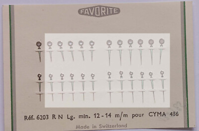 ZEIGERSATZ FORM SCHWERT SILBER MIT LEUCHTMASSE FÜR CYMA CAL. 486 ~NOS~ (z0240)