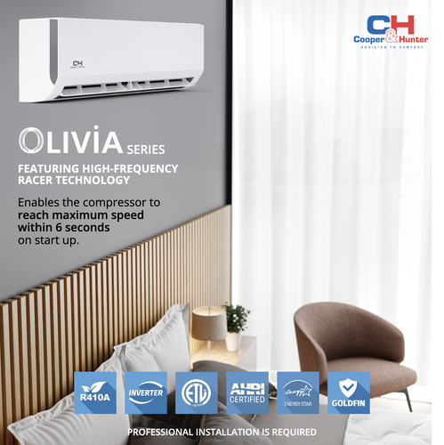 28000 BTU 230V 23.8 SEER Tri 3 Zone Olivia Mini Split Heat Pump Air Conditioner - Picture 2 of 11