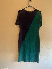 Lularoe Women’s Medium Dress Midi Blue/Green