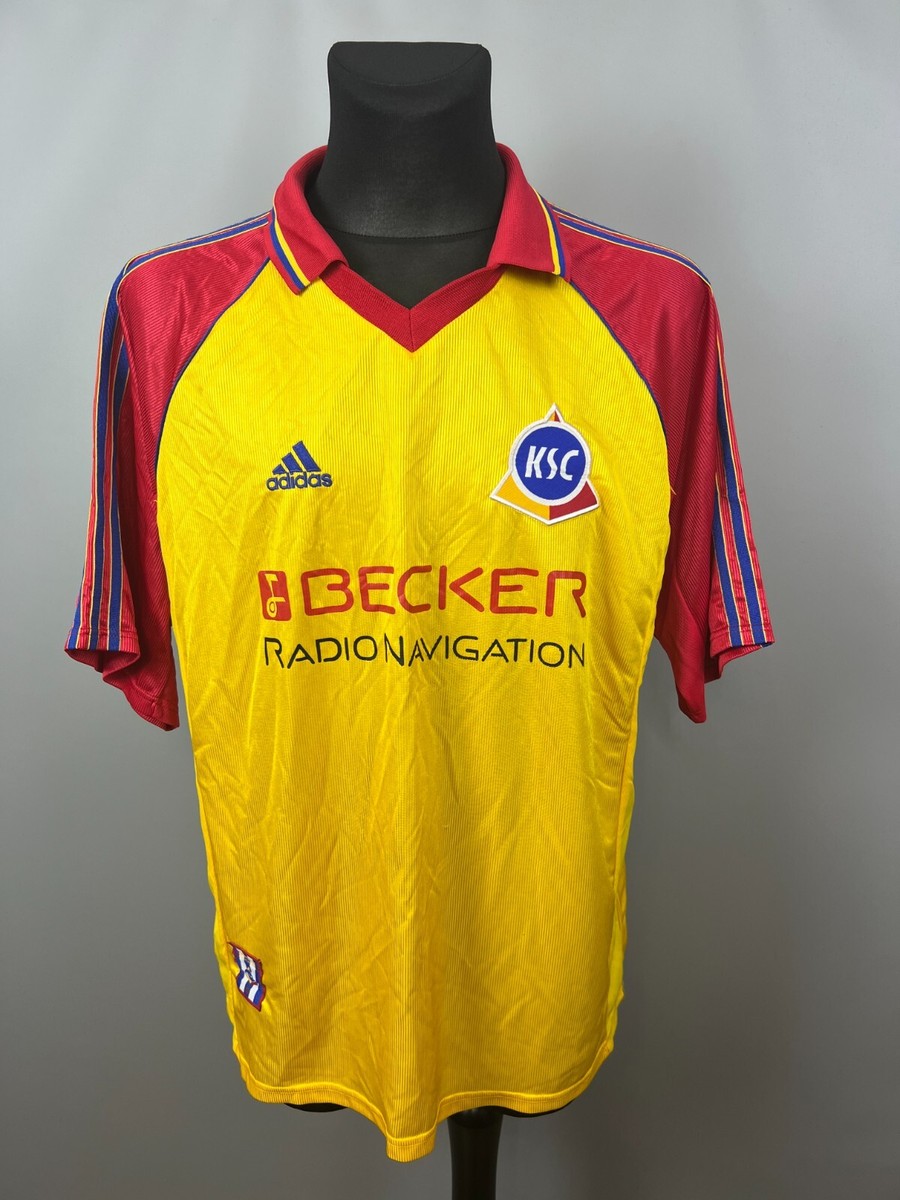 KARLSRUHER 1998 1999 AWAY SHIRT FOOTBALL SOCCER JERSEY ADIDAS MENS