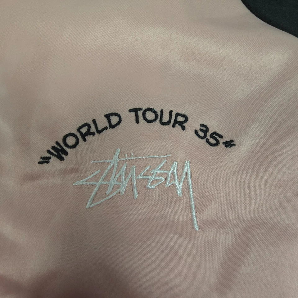 Stussy куртка женщин 8 розовый мировой тур 35 bomber тигр графический атлас размер 8 - Изображение 3 из 4
