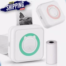 Mini Pocket Label Printer Wireless Thermal Paper Sticker Bluetooth Machine Phot