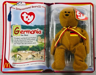 RARE TY BEANIE GERMANIA THE BEAR INTERNATIONAL BEARS II MCDONALDS