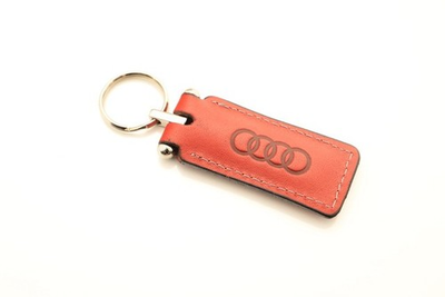 #ad #ad Leather Keychain Red Premium Aftermarket Key Ring Compatible with Audi Style Key $10.50