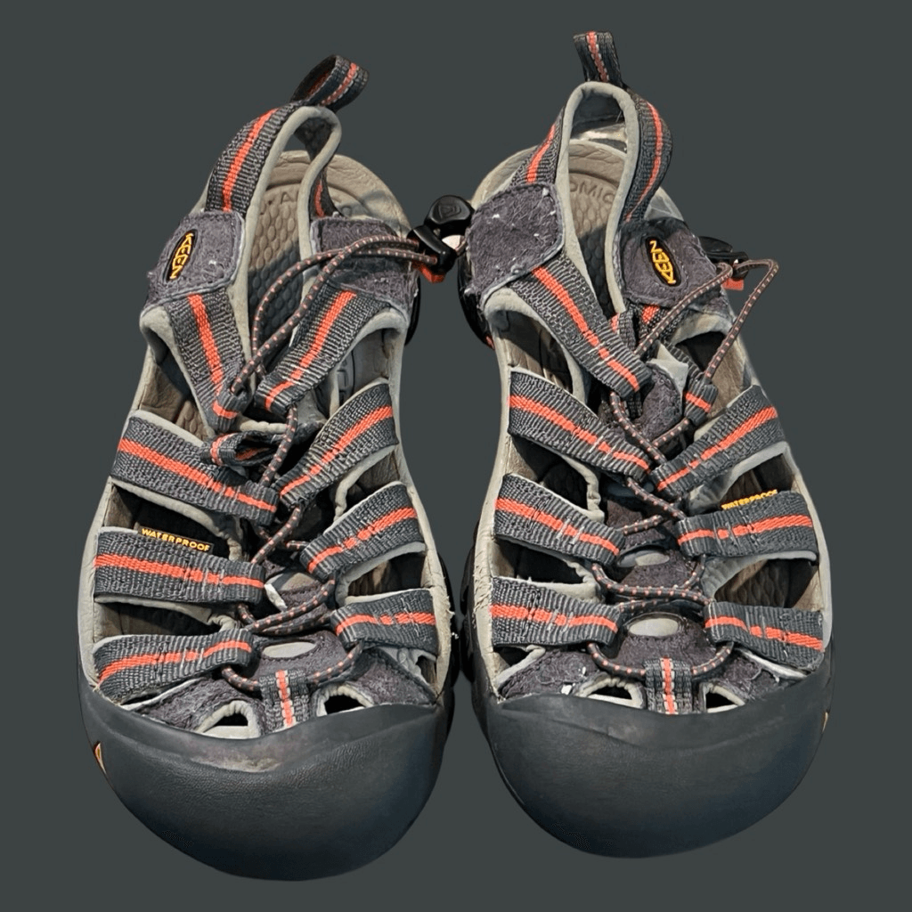 Sandali uomo Keen Newport H2 escursionismo elastici grigio arancione taglia 8 5 EU 39