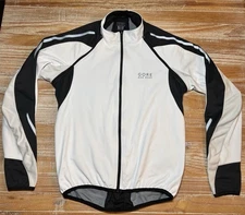 Gore Bike Wear Jacket Mens Medium White Windstopper Softshell Cycling Biking