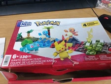 Mega pokemon building toy kit kanto region team with 4 figures 130 pc